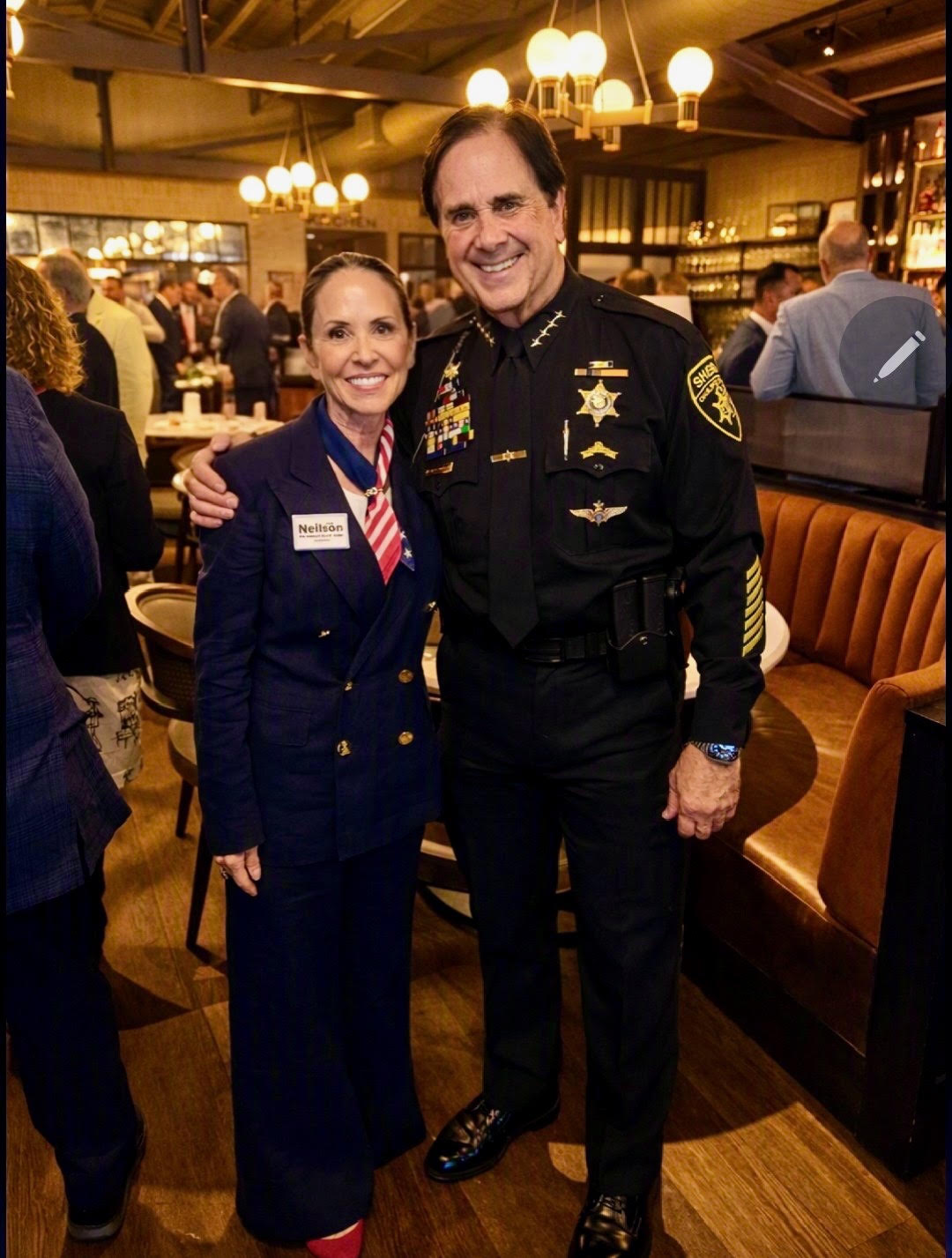 Sheriff Michael Bouchard with Lisa Neilson